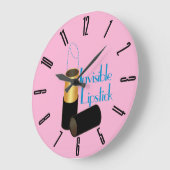 レトロ非表示リップスティック ラージ壁時計 (傾斜)