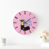 レトロ非表示リップスティック ラージ壁時計 (ホーム)