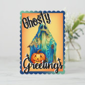 レトロ面白いハロウィンカード (スタンド正面)