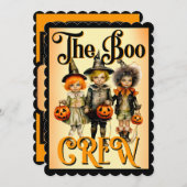 レトロ面白いハロウィンカード サンキューカード (正面/裏面)