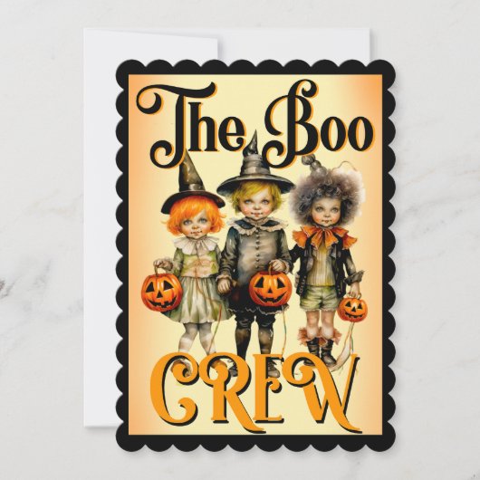 レトロ面白いハロウィンカード サンキューカード (正面)