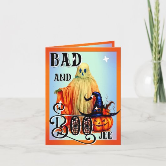 レトロ面白いハロウィンカード サンキューカード (正面)