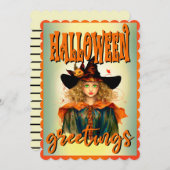 レトロ面白いハロウィンカード ノートカード (正面/裏面)