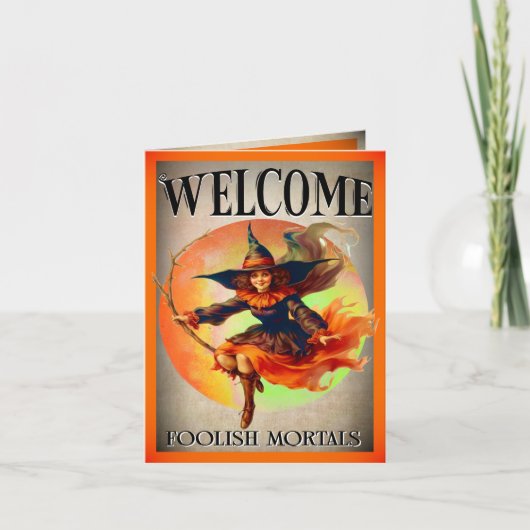 レトロ面白いハロウィンカード ノートカード (正面)