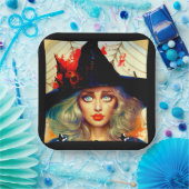 レトロ面白いハロウィンカード ペーパープレート (パーティー)