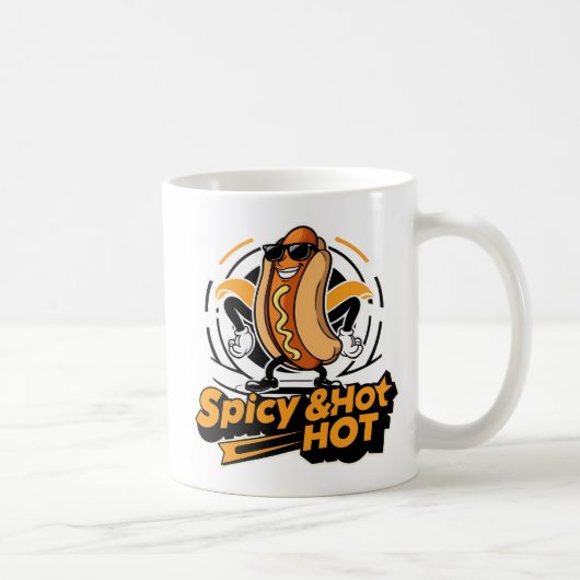 レトロ面白いホットドッグ コーヒーマグカップ (右)