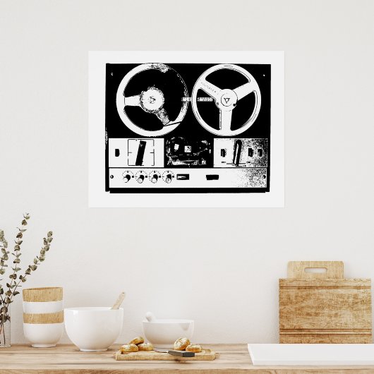 レトロ音声 ポスター (キッチン)