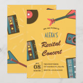 レトロ音楽のコンサート 招待状 (正面/裏面)