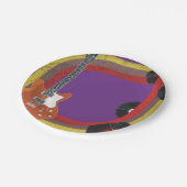 レトロ音楽オブジェクト ペーパープレート (アングル)