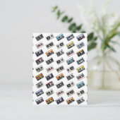 レトロ音楽カセットテープ ポストカード (スタンド正面)