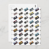 レトロ音楽カセットテープ ポストカード (正面/裏面)