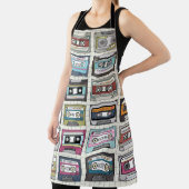 レトロ音楽カセット：懐かしいアイコン エプロン (インサイチュ)