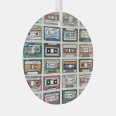 レトロ音楽カセット：懐かしいアイコン ガラスオーナメント (正面右)