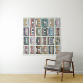 レトロ音楽カセット:懐かしいアイコン タペストリー (インサイチュ(横))