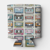 レトロ音楽カセット:懐かしいアイコン 缶クーラー (裏面)