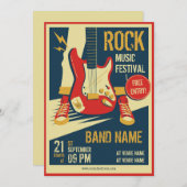 レトロ音楽コンサートイベントのお知らせ 招待状 (正面/裏面)