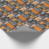 レトロ音楽スピーカーウォールデザイン ラッピングペーパー (角)