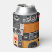 レトロ音楽スピーカーウォールデザイン 缶クーラー (缶正面)