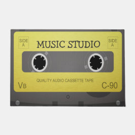 レトロ音楽テーパーソナライズされたプ ドアマット