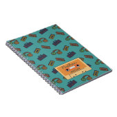 レトロ音楽パタパーソナライズされたーン ノートブック (右側)