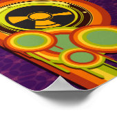 レトロ音楽ファンキーベクトル ポスター (角)