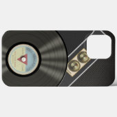 レトロ音楽ヴィンテージビニールレコード Case-Mate iPhoneケース (裏面 (横))