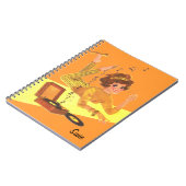 レトロ音楽女の子 ノートブック (左側)