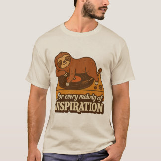 レトロ音楽好きのためのキュートなアニマルグラフィックTシャツ Tシャツ