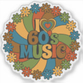 レトロ音楽好きのための60年代音楽 シール (正面)