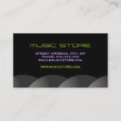 レトロ音楽店のビニールの名刺 名刺 (裏面)