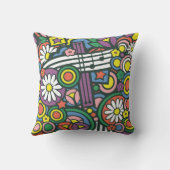 レトロ音楽時間装飾用クッション クッション (裏面)