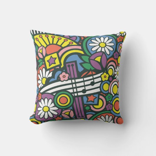 レトロ音楽時間装飾用クッション クッション (正面)