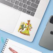 レトロ音楽猫のカートゥーン ピアノ奏者 歌手 シール (ノートパソコンとiPhone)