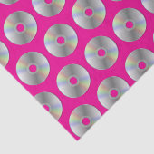 レトロ音楽CDパターンホットピンクティッシュペーパー 薄葉紙 (詳細)