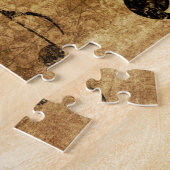 レトロ音符とピアノ ジグソーパズル (側面)