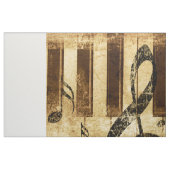 レトロ音符とピアノ ファブリック (ファットクウォーター)