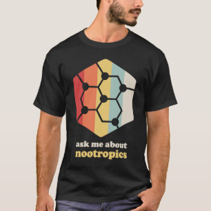 レトロ頭が切れる薬認識のの促進薬 Tシャツ