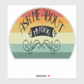 レトロ頼の夕日が私の犬 シール (シート)