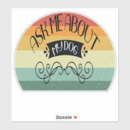 レトロ頼の夕日が私の犬 シール