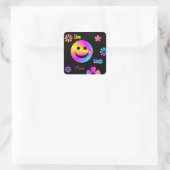 レトロ顔シール スクエアシール (バッグ)