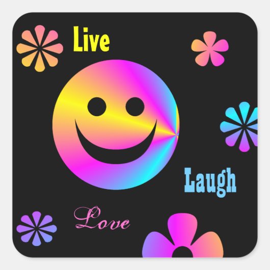 レトロ顔シール スクエアシール (正面)