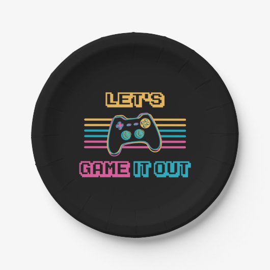 レトロ風でゲームを楽しもう ペーパープレート (正面)