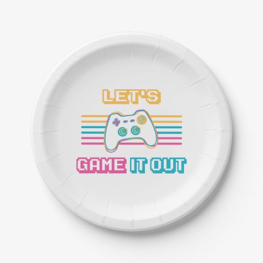 レトロ風でゲームを楽しもう ペーパープレート (正面)