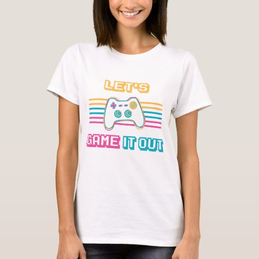 レトロ風でゲームを楽しもう Tシャツ (正面)