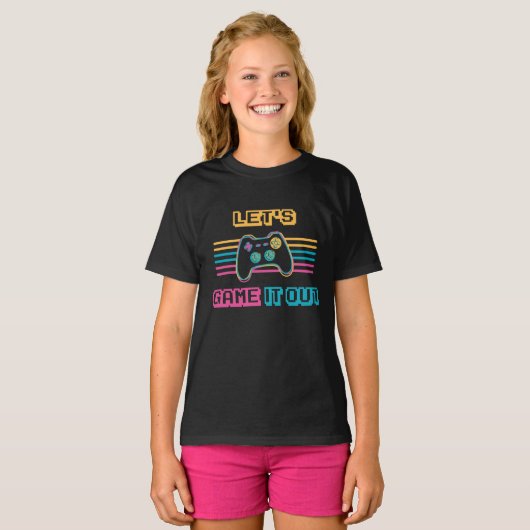 レトロ風でゲームを楽しもう Tシャツ (正面フル)