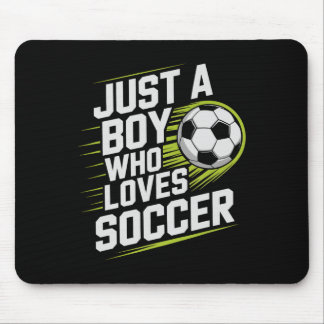 レトロ風なサッカー少年 マウスパッド
