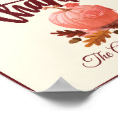 レトロ風のパンプキ与えン感謝祭 ポスター (角)