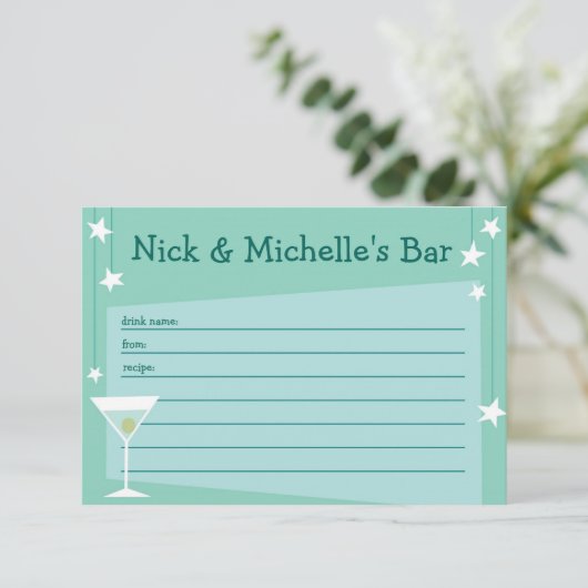 レトロ風の料理カード (スタンド正面)