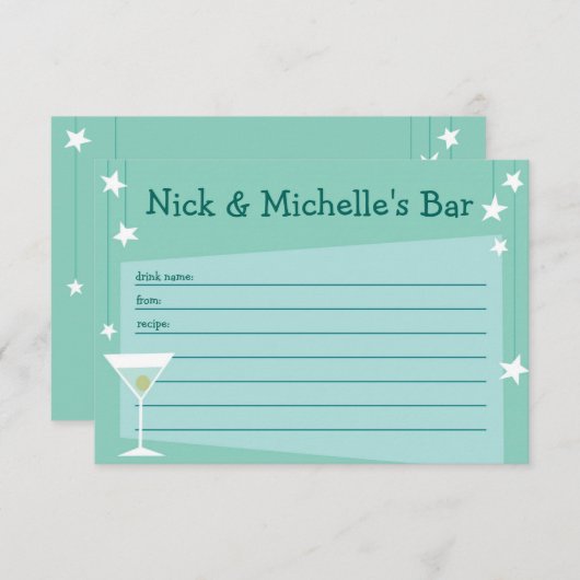 レトロ風の料理カード (正面/裏面)