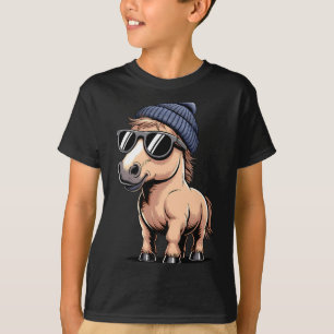 レトロ風の面白い馬 - ファーム・ユーモア NY ジョーク Tシャツ